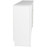 Prepac White Console Table, Shoe Cabinet, Storage Cabinet with 32 Shoe Cubbies and 4 Large Storage Cubbies 15.5" D x 60" W x 35" H