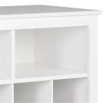 Prepac White Console Table, Shoe Cabinet, Storage Cabinet with 32 Shoe Cubbies and 4 Large Storage Cubbies 15.5" D x 60" W x 35" H
