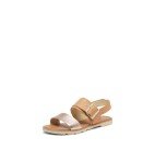Sorel Women's Fashion Flat Sandal, Honest Beige, Honey White, 7.5