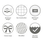 Canadian Down & Feather Co. - All Season Gel Microfiber Down Alternative Duvet Comforter Full/Double Size - Machine Washable - 300 TC Shell 100% Cotton - Oeko TEX Certified