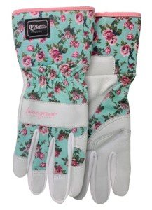 Watson Gloves' Homegrown You Grow Girl Sustainable Gardening Gloves - Water-Resistant Leather Palm, Recycled Spandex Back