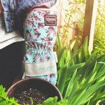 Watson Gloves' Homegrown You Grow Girl Sustainable Gardening Gloves - Water-Resistant Leather Palm, Recycled Spandex Back