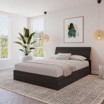 Nexera 2-Piece Bedset with Bed Frame and Headboard, Grey, Queen