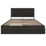 Nexera 2-Piece Bedset with Bed Frame and Headboard, Grey, Queen