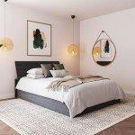 Nexera 2-Piece Bedset with Bed Frame and Headboard, Grey, Queen