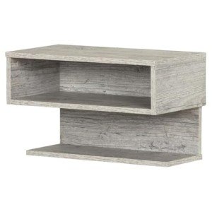 South Shore Furniture Sazena Floating Nightstand, Seaside Pine, 11.75 in x 22.25 in x 13.25 in