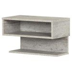 South Shore Furniture Sazena Floating Nightstand, Seaside Pine, 11.75 in x 22.25 in x 13.25 in