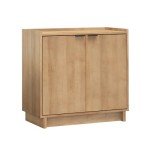 Prepac Simply Modern 2-Door Storage Cabinet, Sideboard Cabinet for Living Room, Kitchen/Dining Room, or Entryway, Sleek Design Buffet Cabinet with Storage, 30.75" Wide x 30" High x 16" Deep, Oak
