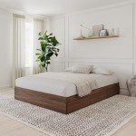 Nexera 3-Drawer Storage Bed Frame, Brown, Full