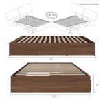 Nexera 3-Drawer Storage Bed Frame, Brown, Full