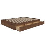 Nexera 3-Drawer Storage Bed Frame, Brown, Full