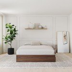 Nexera 3-Drawer Storage Bed Frame, Brown, Full