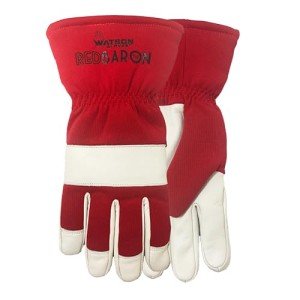 Watson Gloves Red Baron Winter Gauntlet Glove - Full-Grain Cowhide Leather, Heavy Sherpa Lining (Large)