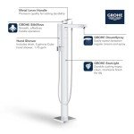 GROHE 23672001 Eurocube Tub Faucet, Starlight Chrome