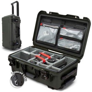 NANUK 935 Pro Photo Kit – Waterproof Travel Camera Hard Case with Padded Dividers and Wheels, 22” x 14” x 9” - Dustproof and Impact Resistant, Airline Carry-On Approved – Olive