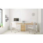 Nexera 3-Piece Home Office with Multi-Purpose Storage & Desks, White