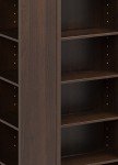 Prepac 4 Revolving Display Cabinet Media Storage, Large Four-Sided Spinning Tower, Espresso