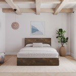 Nexera 2-Piece Bedset with Bed Frame and Headboard, Brown, Queen