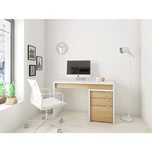 Nexera 2-Piece Home Office with Desk & 3-Drawer Filling Cabinet, White