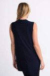 Joseph Ribkoff Womens Asymmetrical Sleeveless Tunic Style 161060J Color Midnight Blue Size 04