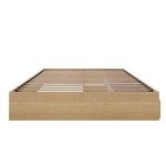 Nexera 3-Drawer Storage Bed Frame, Beige, Queen