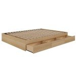 Nexera 3-Drawer Storage Bed Frame, Beige, Queen