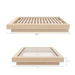 Nexera Marconi Platform Bed Frame, Tan, Queen