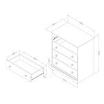 South Shore Furniture, 4 Drawer Chest, Pure White