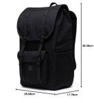 Herschel Little America, Black Tonal, One Size, Little America