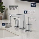 GROHE 20225001 Bauloop, 8-Inch Widespread 2-Handle M-Size Bathroom Faucet 1.2 GPM, Chrome