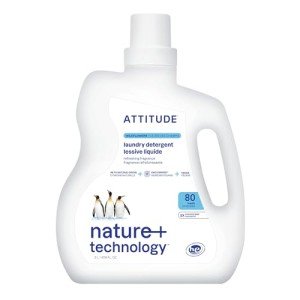 ATTITUDE Liquid Laundry Detergent, EWG Verified Laundry Soap, HE Compatible, Vegan and Plant Based Products, Cruelty-Free, Wildflowers, 80 Loads, 67.6 Fl Oz