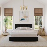 Nexera 2-Piece Bedset with Bed Frame and Headboard, Black, Queen