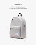 Herschel Supply Co. Classic Backpack, Light Grey Crosshatch, One Size, Classic Backpack