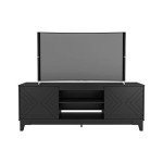 Nexera 72-Inch Tv Standwith 2-Doors, Black, 72-Inch