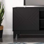 Nexera 72-Inch Tv Standwith 2-Doors, Black, 72-Inch