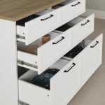 South Shore Furniture Toscano 6-Drawer Kitchen Island with Doors and Wine Storage, Large, White and Maple Nutmeg