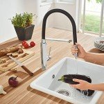 Grohe 31492000 Concetto Professional Single-Handle Kitchen Faucet, Starlight Chrome