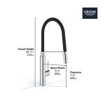 Grohe 31492000 Concetto Professional Single-Handle Kitchen Faucet, Starlight Chrome