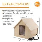 K&H Pet Products Thermo Birchwood Manor Kitty Home Heated Real Birchwood 18 X 16 X 15 Inches