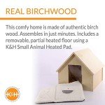 K&H Pet Products Thermo Birchwood Manor Kitty Home Heated Real Birchwood 18 X 16 X 15 Inches