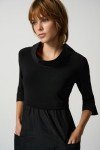 Joseph Ribkoff Womens Sweater Dress Style 173444 Black Size 14