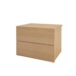 Nexera James Nightstand with 2-Drawers, Tan, 24-Inch