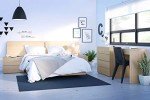 Nexera James Nightstand with 2-Drawers, Tan, 24-Inch
