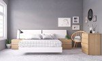 Nexera James Nightstand with 2-Drawers, Tan, 24-Inch