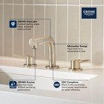 GROHE 20572EN1 Concetto 8-Inch Widespread 2-Handle Bathroom Faucet, Size Small, Brass, Brushed Nickel Infinity Finish