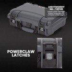 NANUK 909 Hard Case with Custom Foam Insert for Glock, IP67 Waterproof & Crushproof, Rugged Construction for Ultimate Protection, Made in Canada – Graphite (12.6” x 9” x 4.4”)