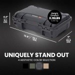 NANUK 909 Hard Case with Custom Foam Insert for Glock, IP67 Waterproof & Crushproof, Rugged Construction for Ultimate Protection, Made in Canada – Graphite (12.6” x 9” x 4.4”)