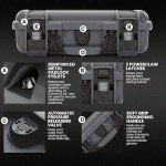 NANUK 909 Hard Case with Custom Foam Insert for Glock, IP67 Waterproof & Crushproof, Rugged Construction for Ultimate Protection, Made in Canada – Graphite (12.6” x 9” x 4.4”)
