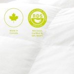 Canadian Down & Feather Co. - 2 Pack Firm Support Hutterite Down Perfect Pillow Standard Size - 400 TC Shell 100% Cotton - Made in Canada