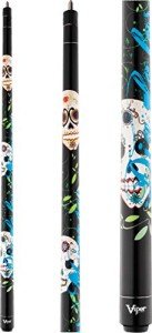 Viper by GLD Products Underground 58" 2-Piece Billiard/Pool Cue, Dia De Los Muertos, 21 Ounce, Black (50-0660-21)
